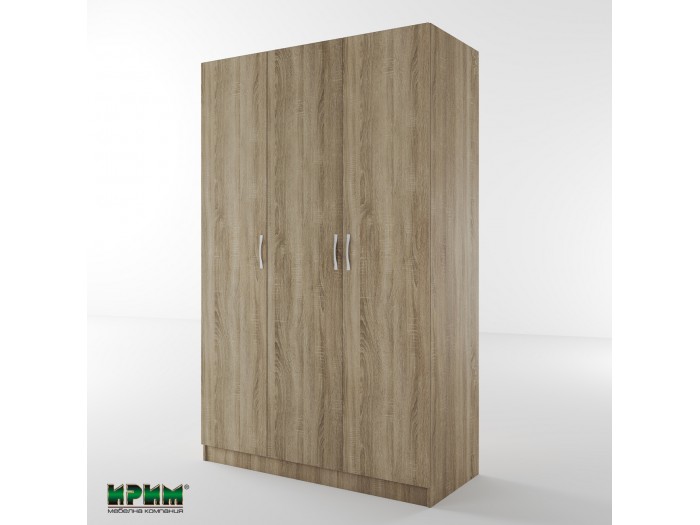 Трикрилен гардероб Сити 1002 (сонома тъмна)